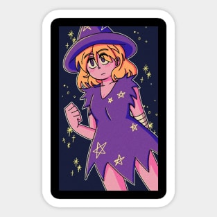 Vaporwave anime aesthetic halloween magical witch Sticker